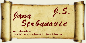Jana Štrbanović vizit kartica